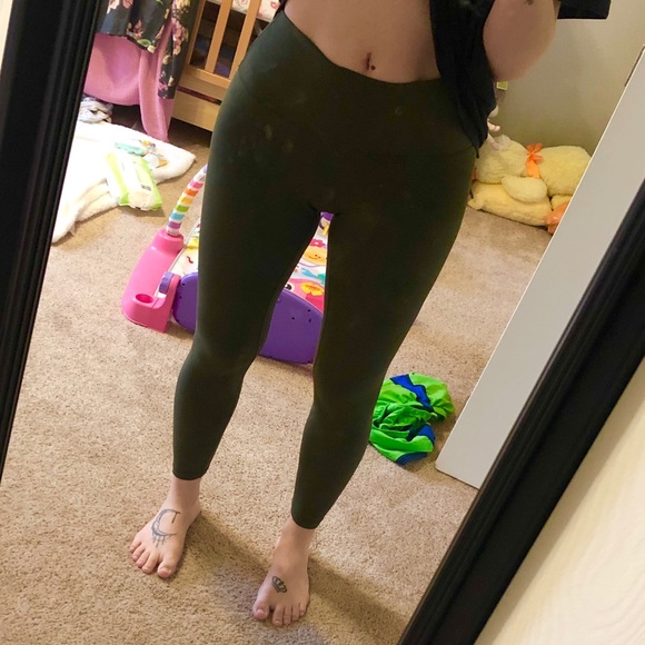 colorfulkoala Pants - Colorful Koala olive green leggings